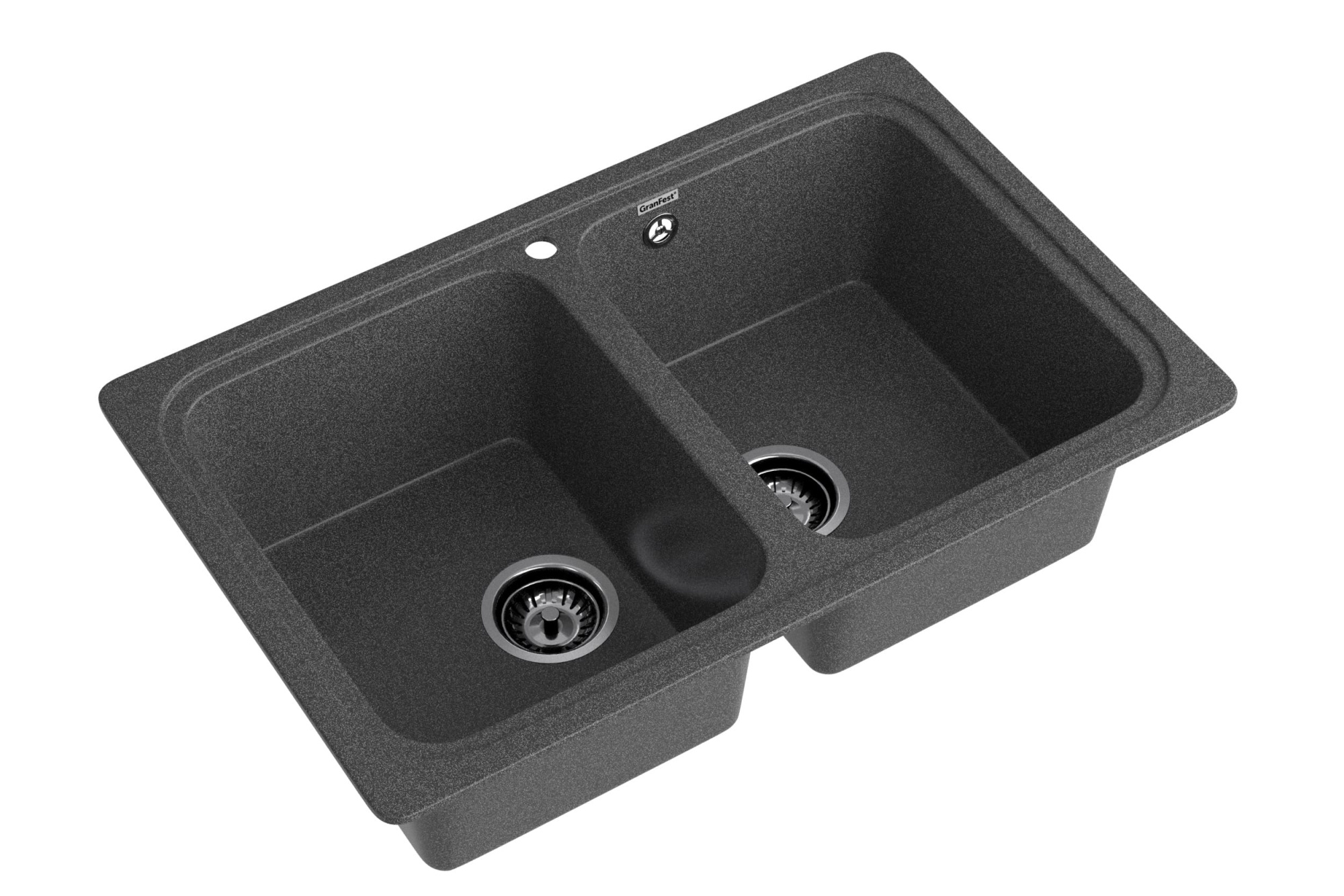 GRANFEST Мойка композит STANDART GF-S--780K  2 чаши 780*510 мм графит арт.GF-