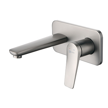 Bronx Смеситель для раковины, монолит.излив172мм встр.дон.клап.Click/Clac,р/ОД, графит, LM, LM3726GM