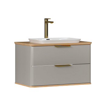 Тумба под раковину EQUIL Desert 80 подвесная амарок (раковина Е408D) (tpDSRT80.2Y-25)