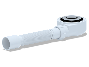 Сиф. для душ. под.1 1/2**50 h=55mm с г/т 375 хром, клик-клак (сетка), ANI PLAST