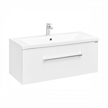 Тумба МАДРИД 100 М, белая (под раковину АЙРИС 100, АЙРИС М 100,,ПРЕМЬЕР М 100)