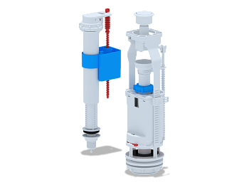 Набор с нижней подводкой 1/2пластик кнопка белая,ANIPLAST