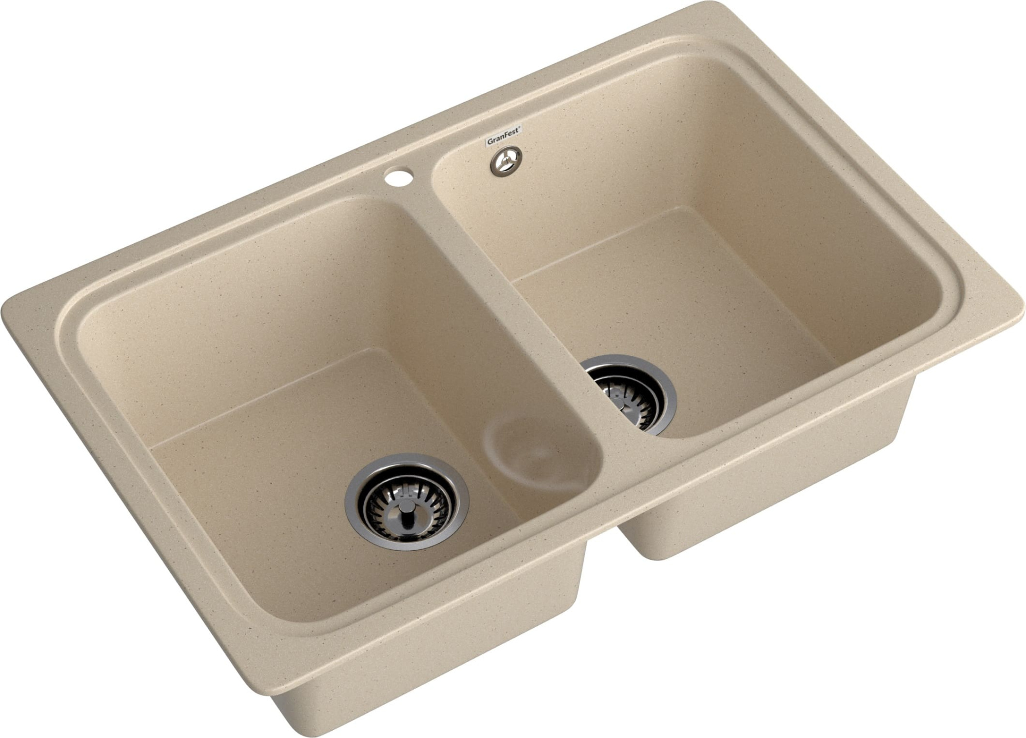 GRANFEST Мойка композит STANDART GF-S--780K  2 чаши 780*510 мм, кашемир