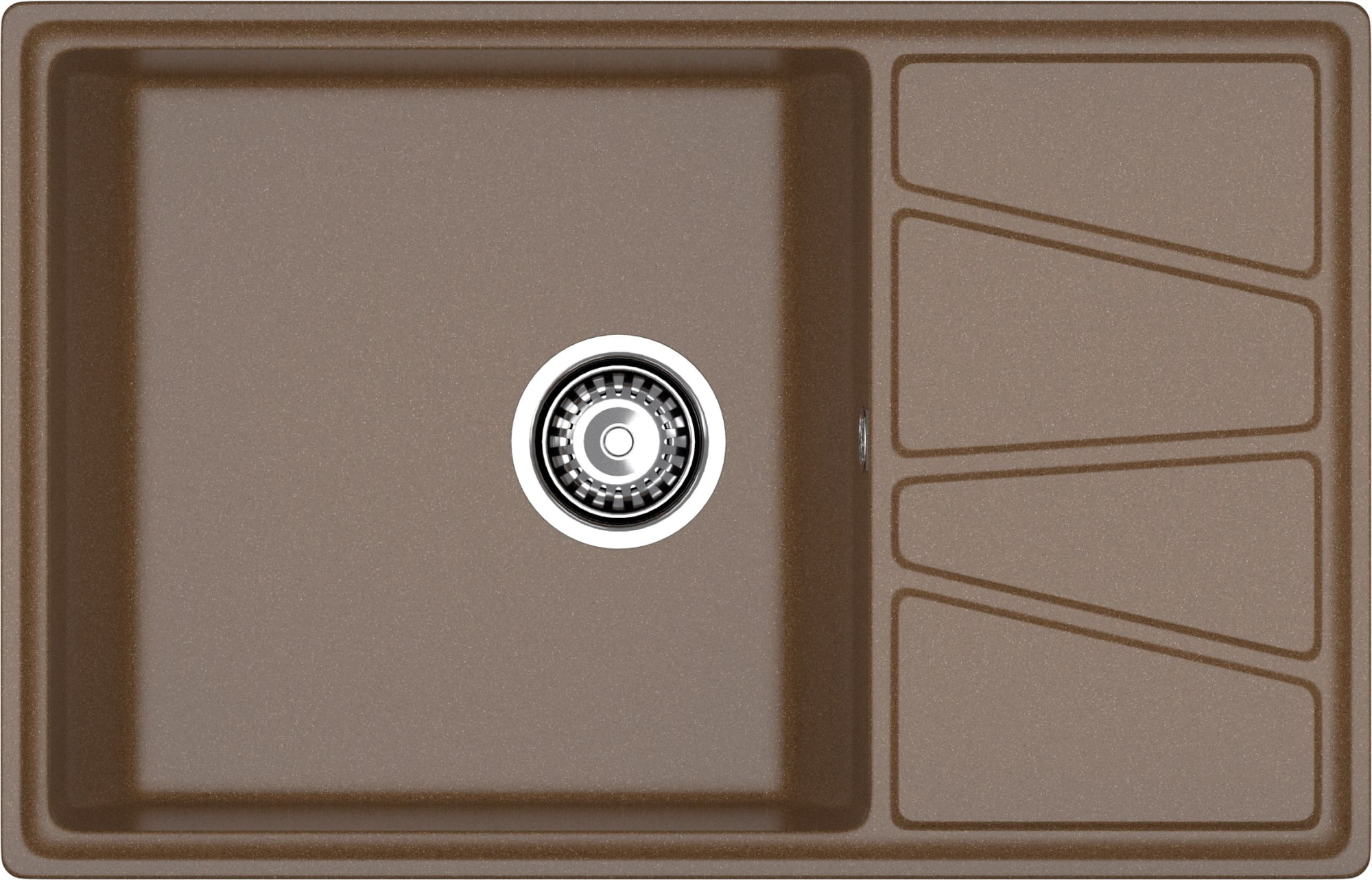 GRANFEST Мойка композит VERTEX, GF-V-780L, чаш+кр 780*500, терракот